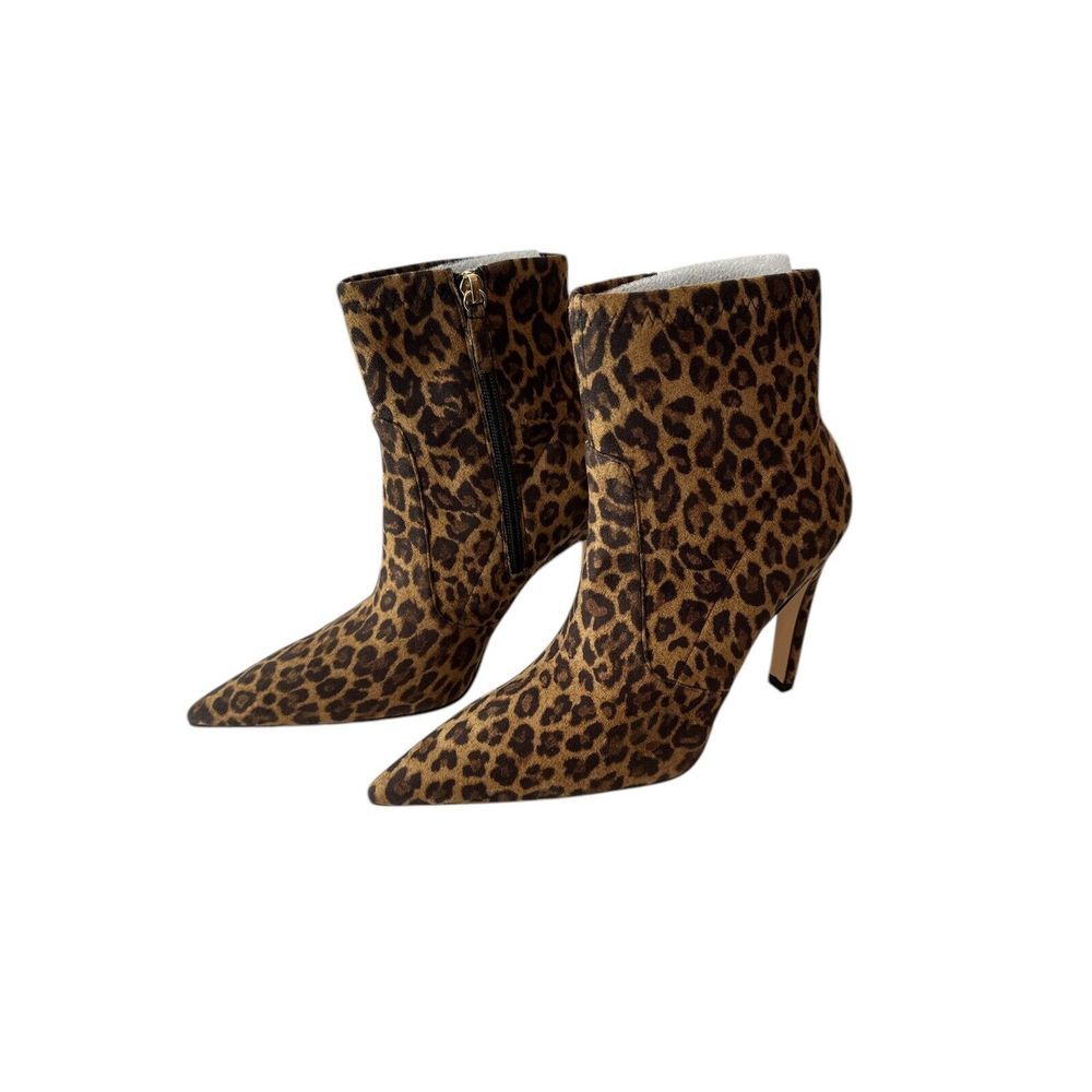 Good American Boots Women's Size 8 Cheetah Print Pointed Toe Ankle Booties New - Picture 7 of 9